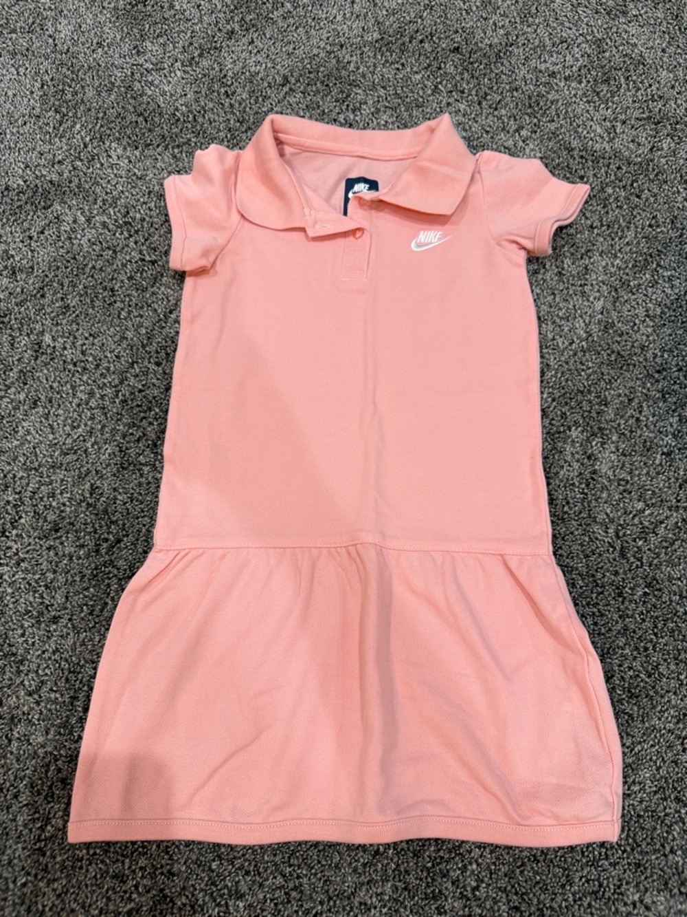 Nike Coral Pink Polo Dress with Swoosh